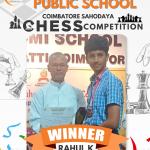 COIMBATORE SAHODAYA CHESS WINNER
