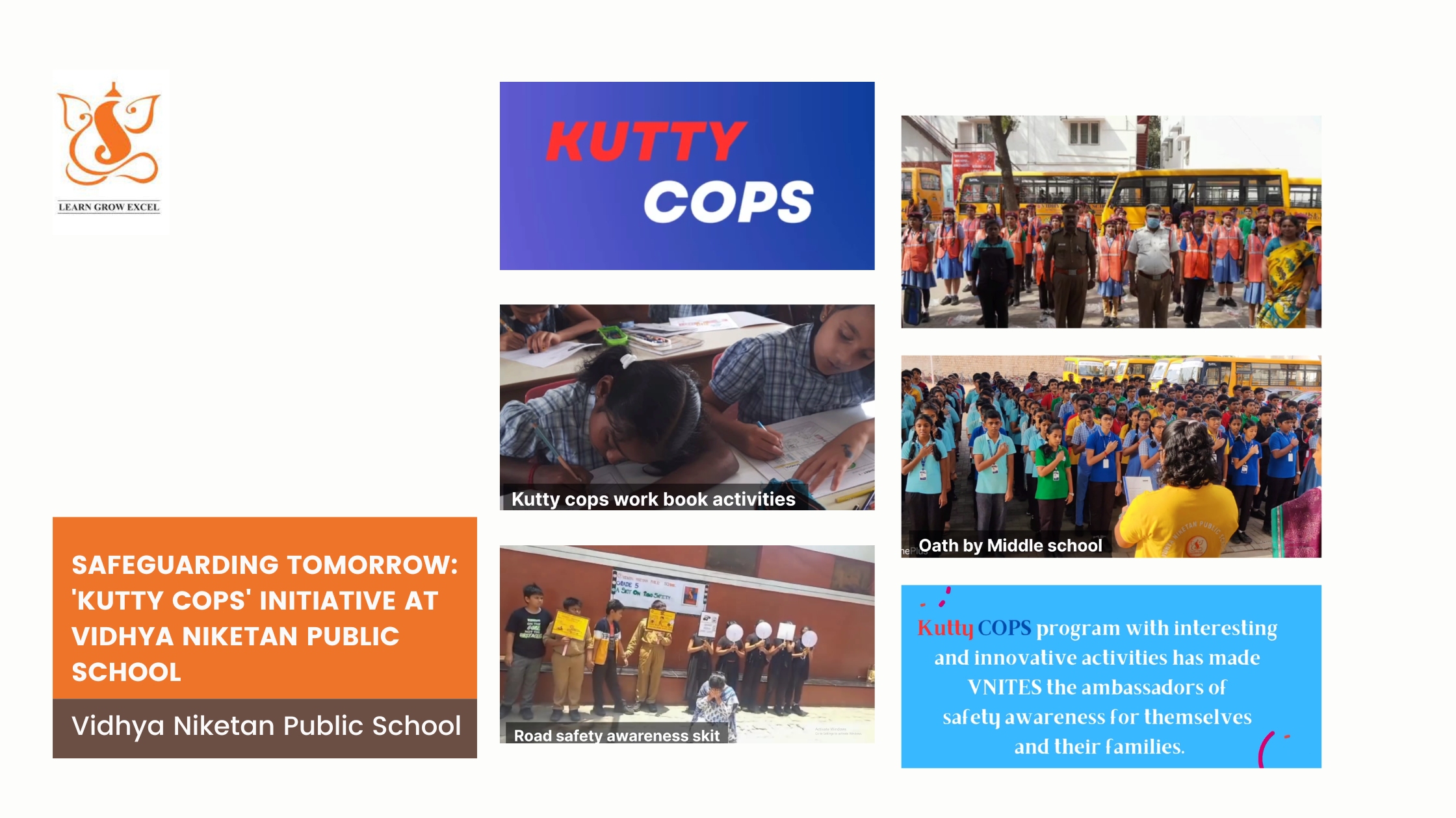 Safeguarding Tomorrow: 'Kutty Cops' Initiative at Vidhya Niketan Public School